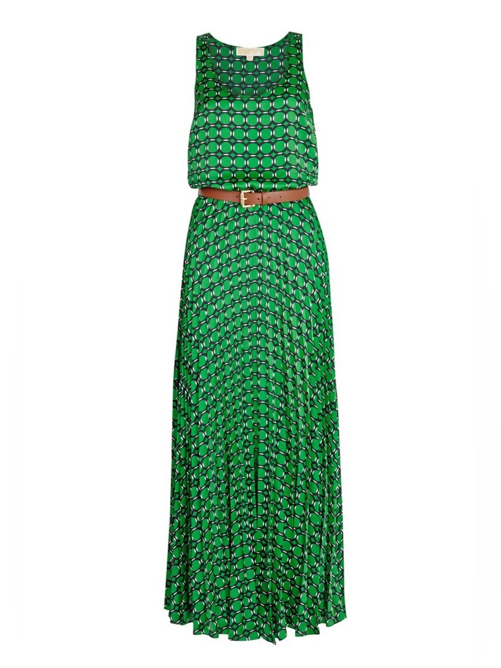 Michael Kors Green Geometric Maxi Dress